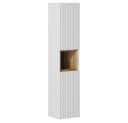 Lomadox Hochschrank NEWPORT-56-WHITE Weiß geriffelt Softclose Bild 2
