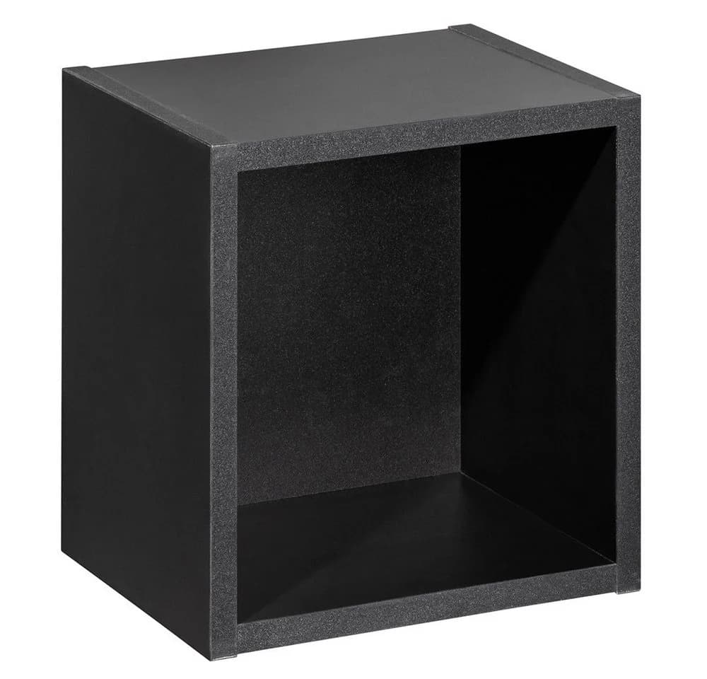 Lomadox Hochschrank NEWPORT-56-EVOKE Badschrank Eiche Rillen Schwarz Softclose - Bild 5