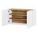 Lomadox Schuhschrank LAPUA-01 Weiß Eiche Dekor Softclose Bild 3