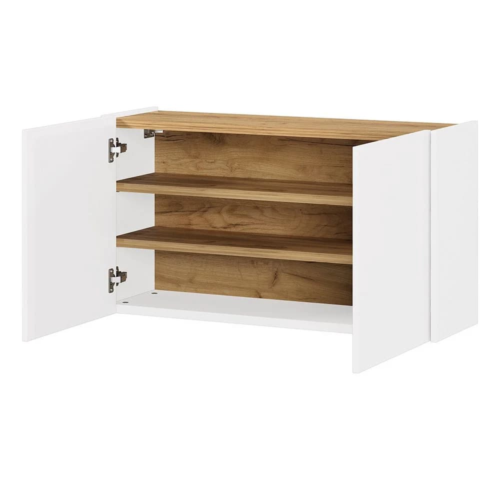 Lomadox Schuhschrank LAPUA-01 Weiß Eiche Dekor Softclose - Bild 3