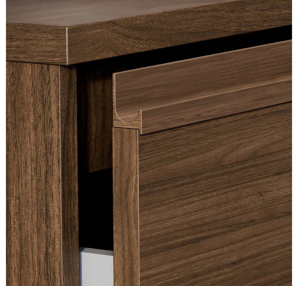Lomadox Waschtischschrank VERZUOLO-56 Walnuss Softclose