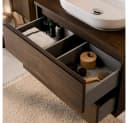 Lomadox Waschtischschrank VERZUOLO-56 Walnuss Softclose Bild 4