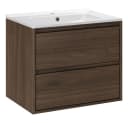 Lomadox Waschtisch VERZUOLO-56-WALNUT wandhängend mit Softclose Bild 5