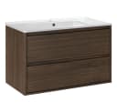 Lomadox Waschtisch VERZUOLO-56-WALNUT 81 cm braun wandhängend Bild 5