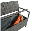 Lomadox Gartenbank HGA-120 mit Truhe, dunkelgrau Bild 1