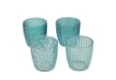 BOLTZE GRUPPE Teelichthalter Marilu Glas lackiert türkis 4-teilig Bild 1