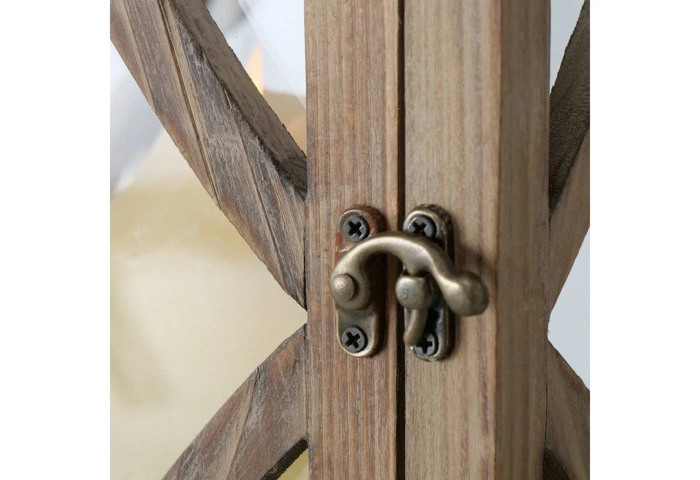 BOLTZE GRUPPE Holzlaterne KAROL 2er-Set Braun Rustikal - Bild 5
