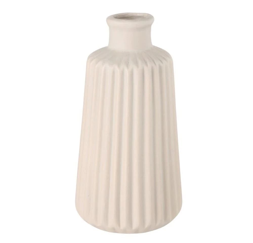 BOLTZE Dekovase 2er Set beige Porzellan