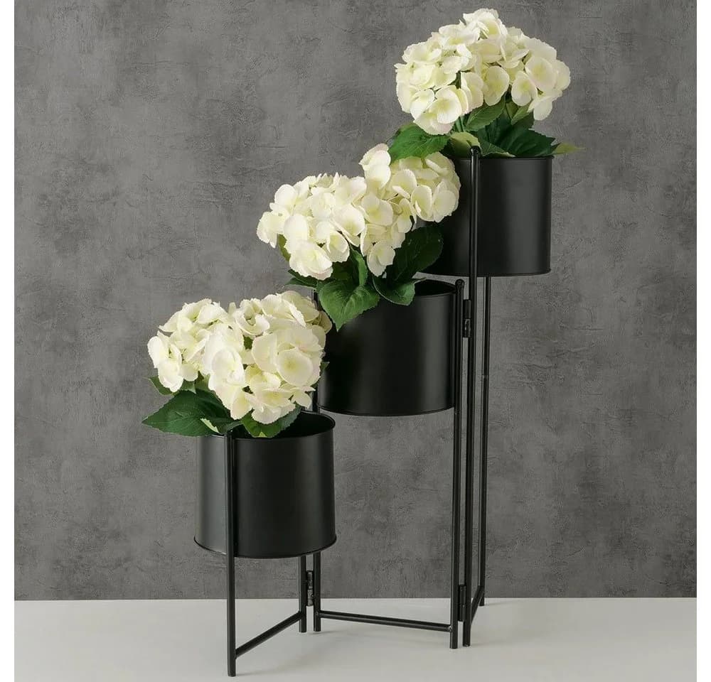 BOLTZE Blumenständer Schwarz 3-fach Eisen - Bild 2