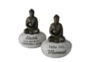 BOLTZE Zen-Buddha Deko-Set 2er mit Weisheiten Braun/Grau Bild 2