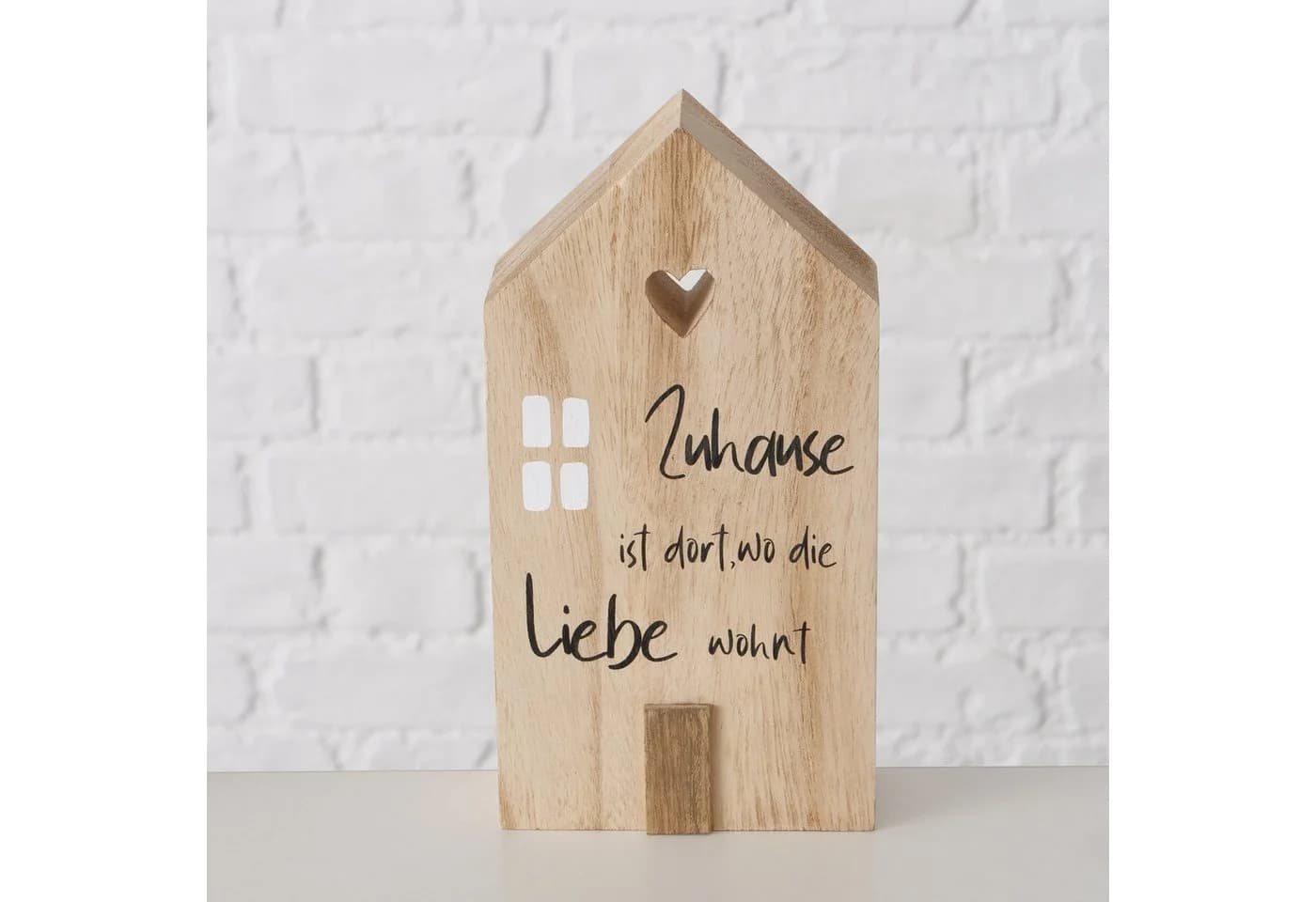 BOLTZE GRUPPE Dekoobjekt Mein Haus 3-tlg. Grau/Weiß/Natur Holz - Bild 3