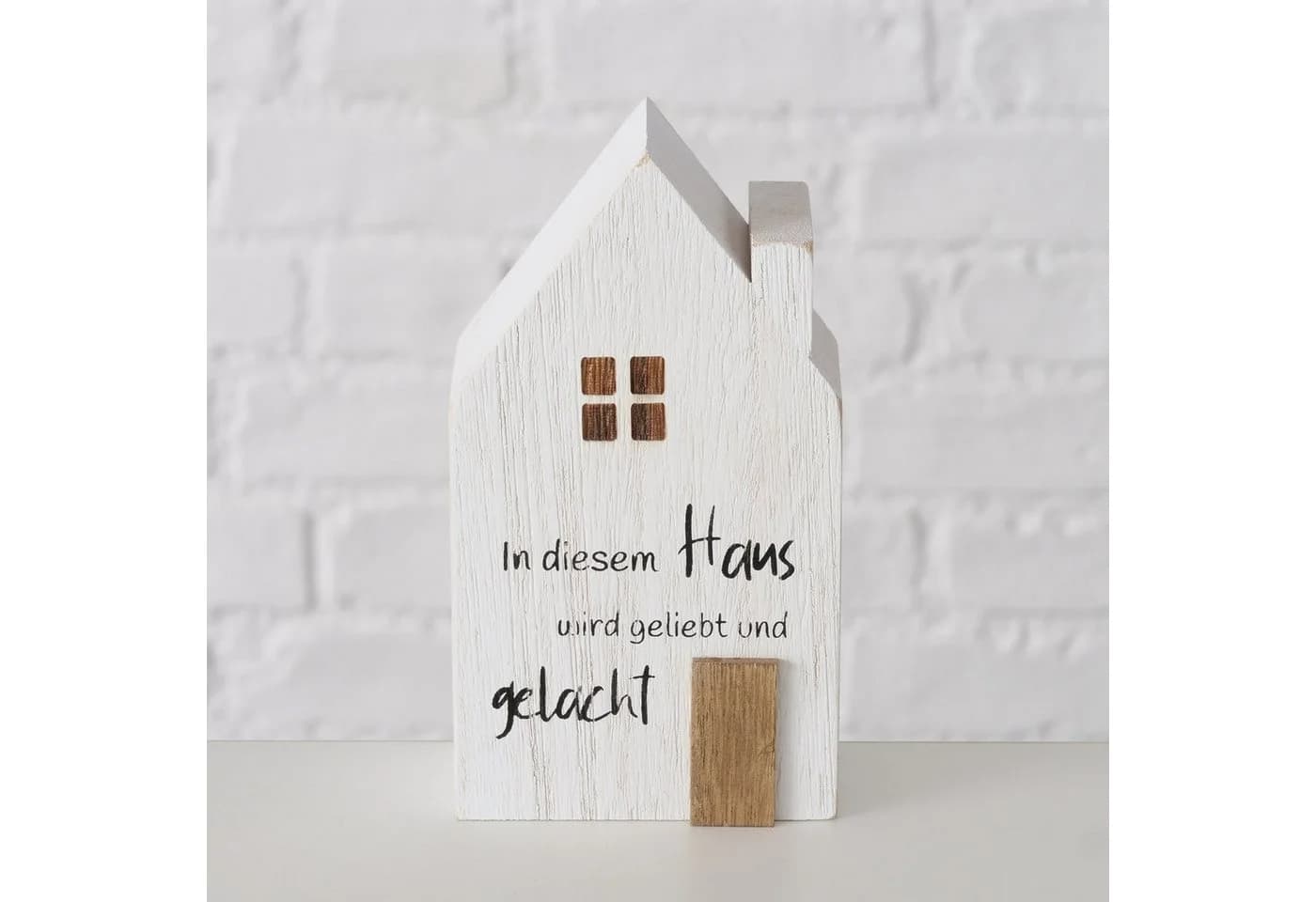 BOLTZE GRUPPE Dekoobjekt Mein Haus 3-tlg. Grau/Weiß/Natur Holz - Bild 4