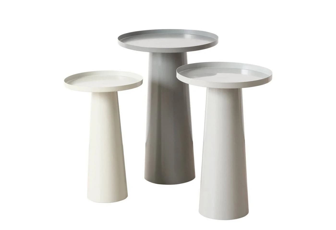BOLTZE GRUPPE Beistelltisch Set JACKY Grau 3er-Set Metall - Bild 2
