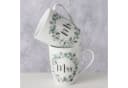 BOLTZE Becher-Set "Mr. & Mrs." Porzellan Weiß/Grün/Schwarz Bild 1