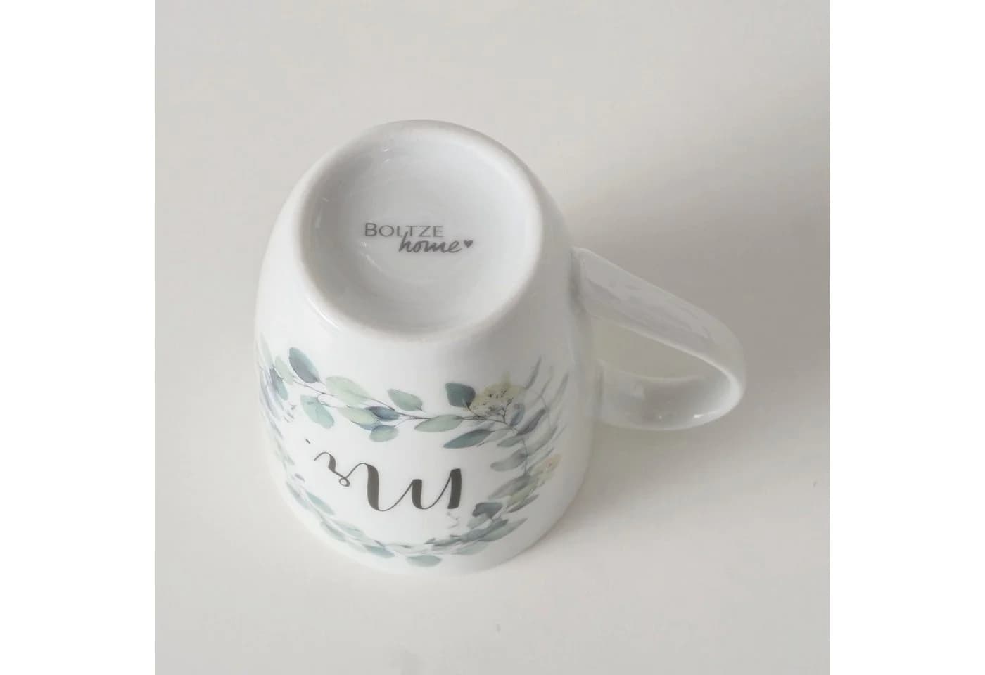 BOLTZE Becher-Set "Mr. & Mrs." Porzellan Weiß/Grün/Schwarz - Bild 4