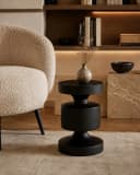 BOLTZE Beistelltisch Shaly Schwarz Metall Modern Bild 1