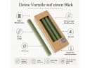 BOLTZE Stabkerzen 4er-Set Grün mit Rillenstruktur Bild 3