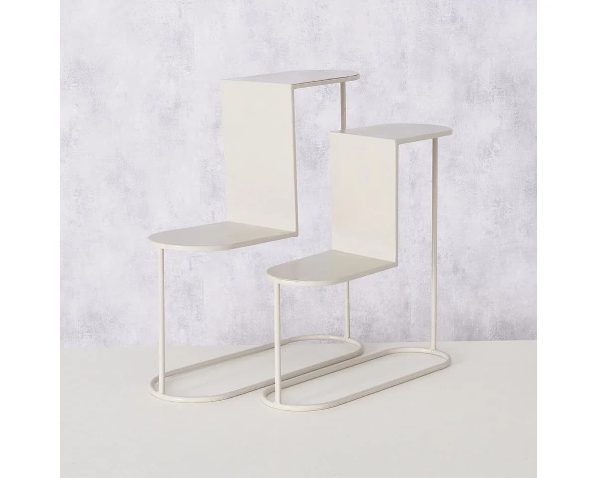 BOLTZE GRUPPE GmbH Blumenständer PLUTO Beige Metall 2er-Set - Bild 3