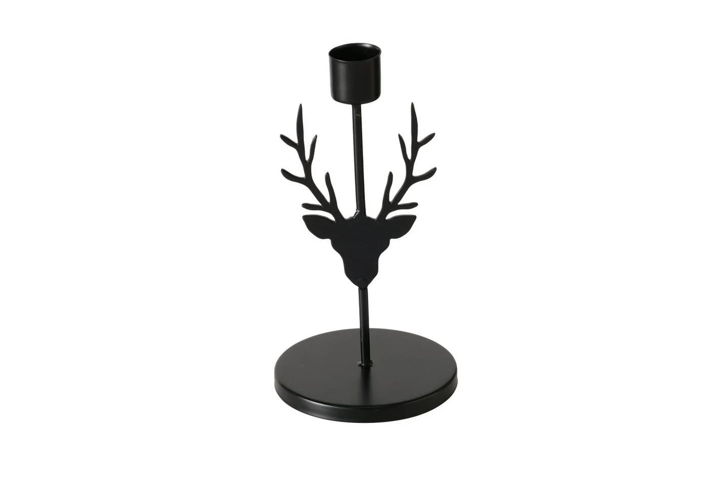 MF Kerzenständer 3er Set Hirsch Metall Grau Schwarz - Bild 5