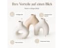 Boltze Home Vase Weiß Beige Keramik Rund Bild 3