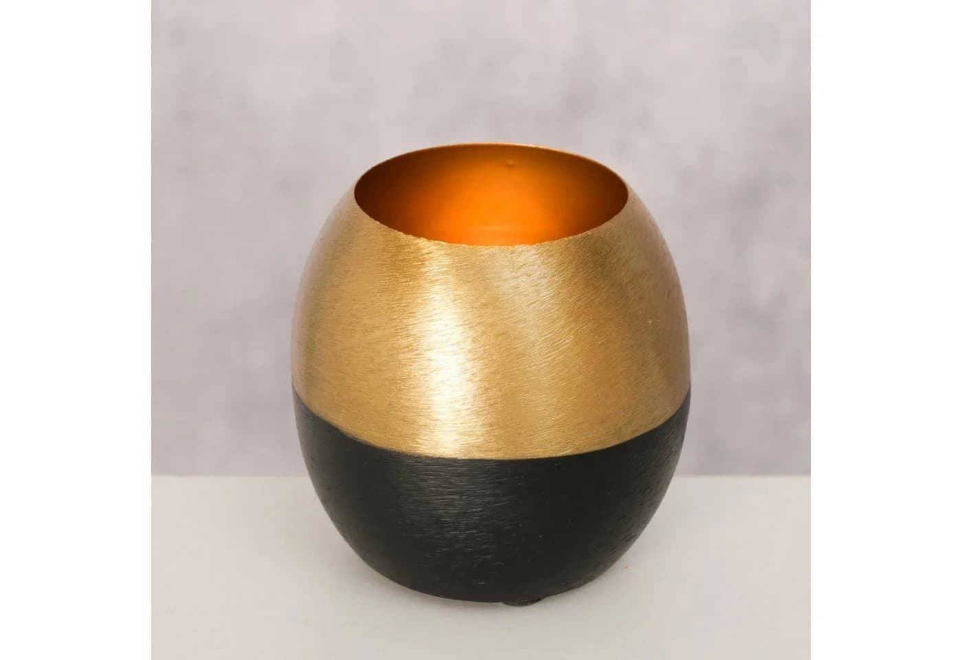 BOLTZE Teelichthalter Anelo Gold Schwarz Handgefertigt - Bild 2