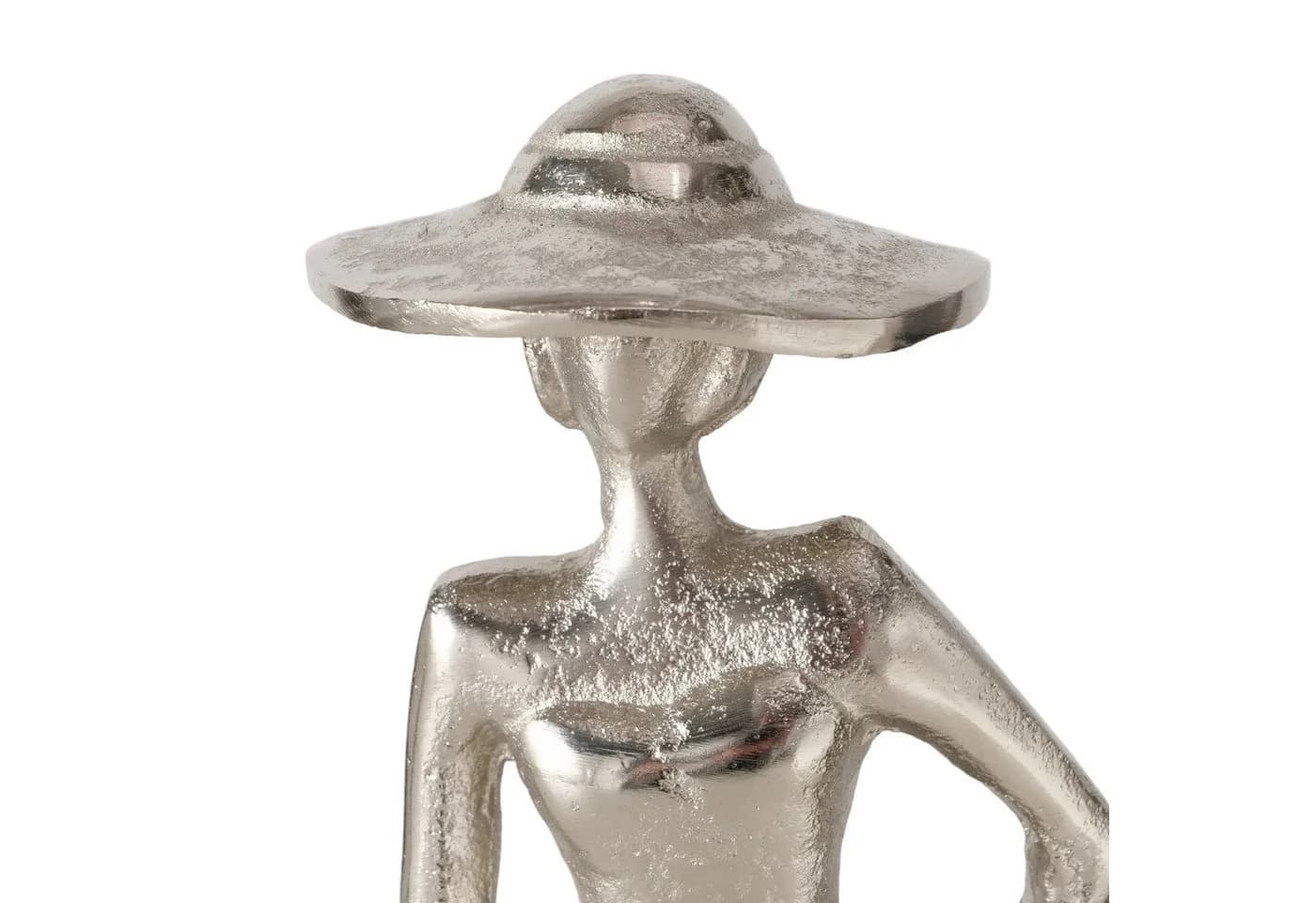MF Dekofigur Lady Tatjana Elegante Aluminium Figur Silber - Bild 3