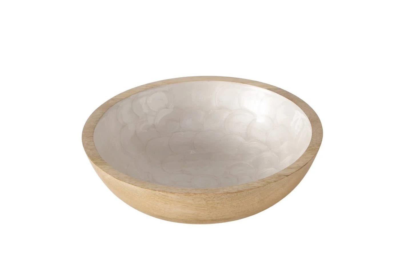 BOLTZE Schale Shella Mangoholz Cremeweiß 23cm - Bild 2