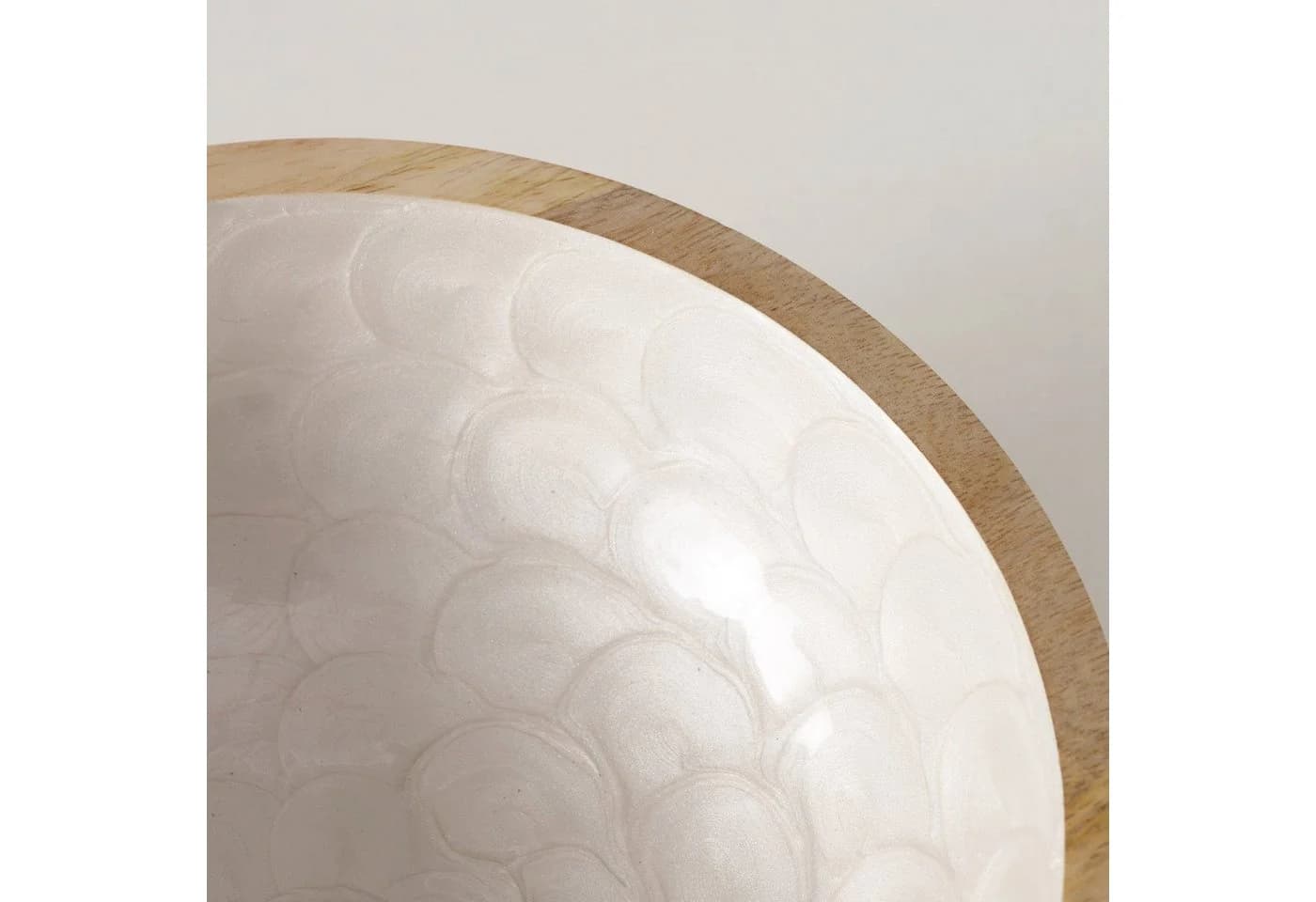 BOLTZE Schale Shella Mangoholz Cremeweiß 23cm - Bild 4