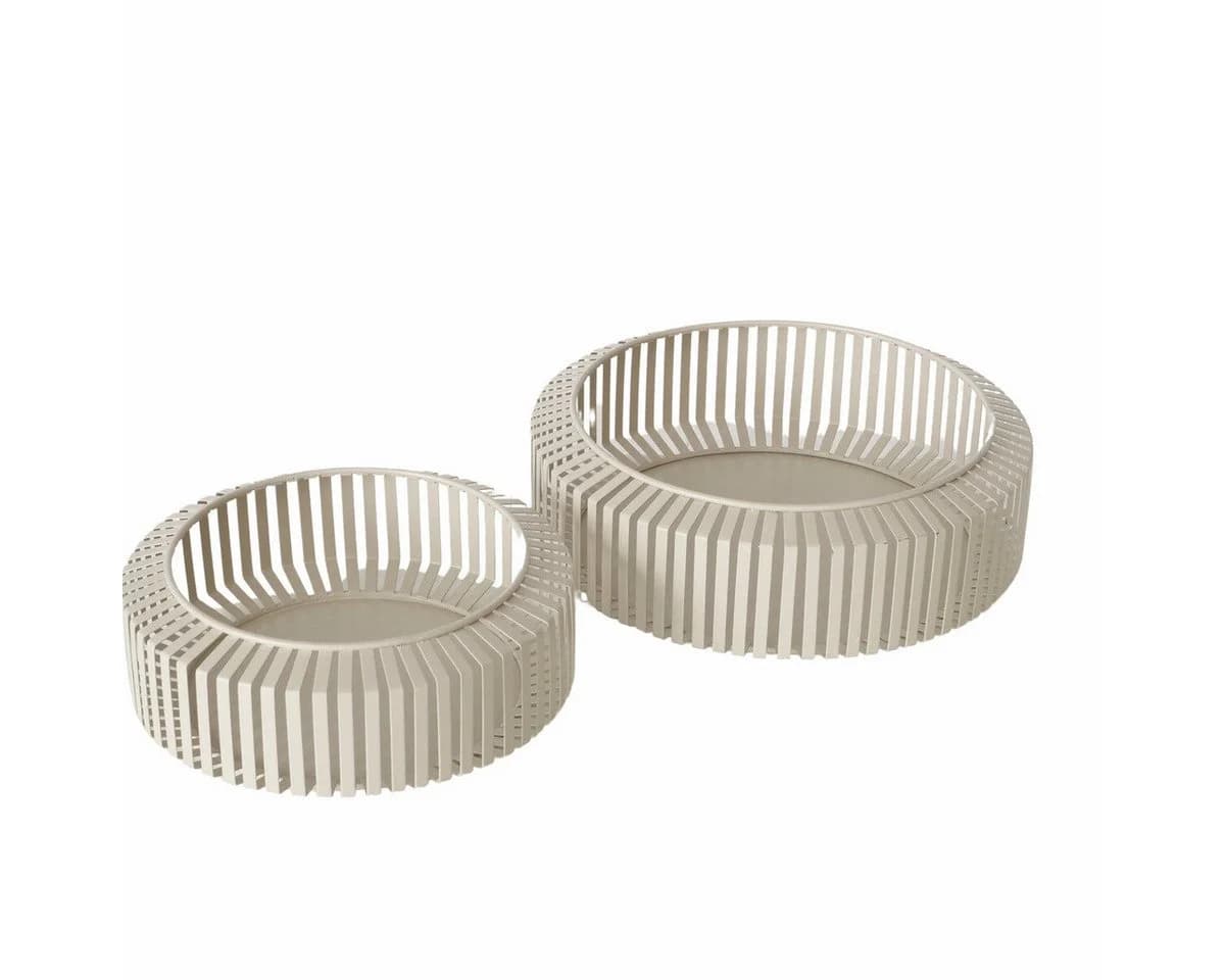 BOLTZE GRUPPE VIKI Obstschale 2er-Set Metall Ø 24-30 cm - Bild 2