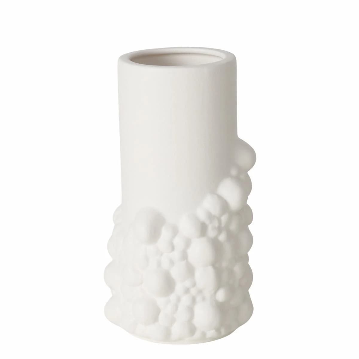 Vase BULE Weiß Steingut Dekoelement