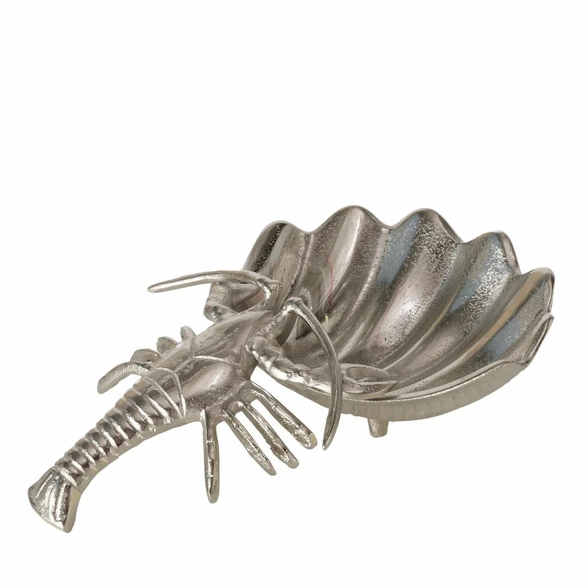 Schale LOBSTER Silber Aluminium Deko