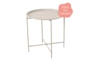 BOLTZE Tabletttisch Beistelltisch Metall Beige Bild 2