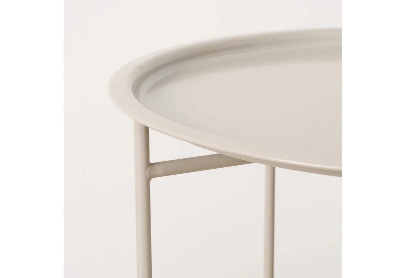 BOLTZE Tabletttisch Beistelltisch Metall Beige - Bild 3