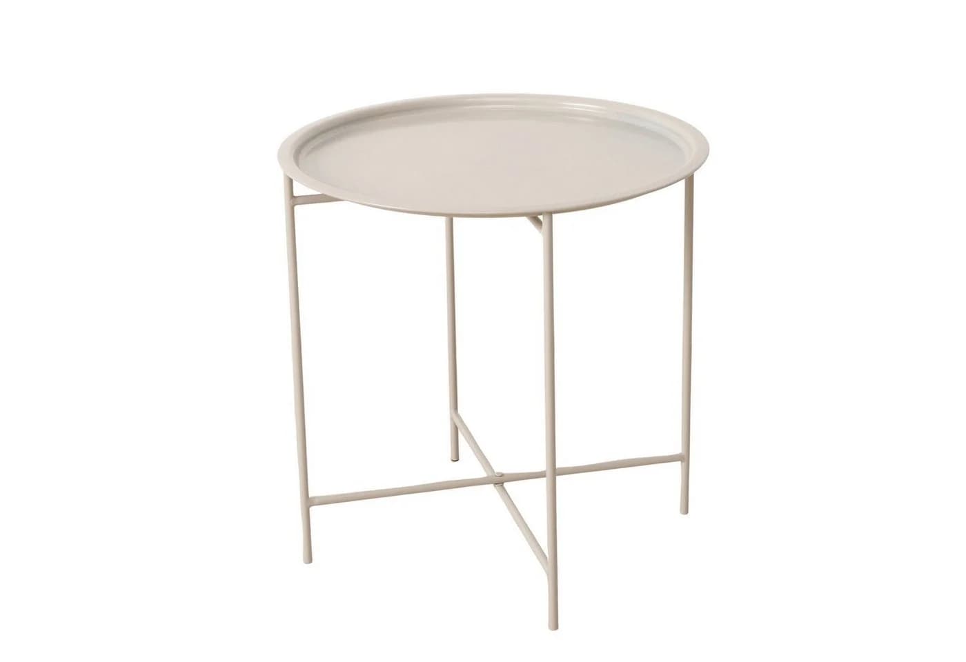BOLTZE Tabletttisch Beistelltisch Metall Beige - Bild 4