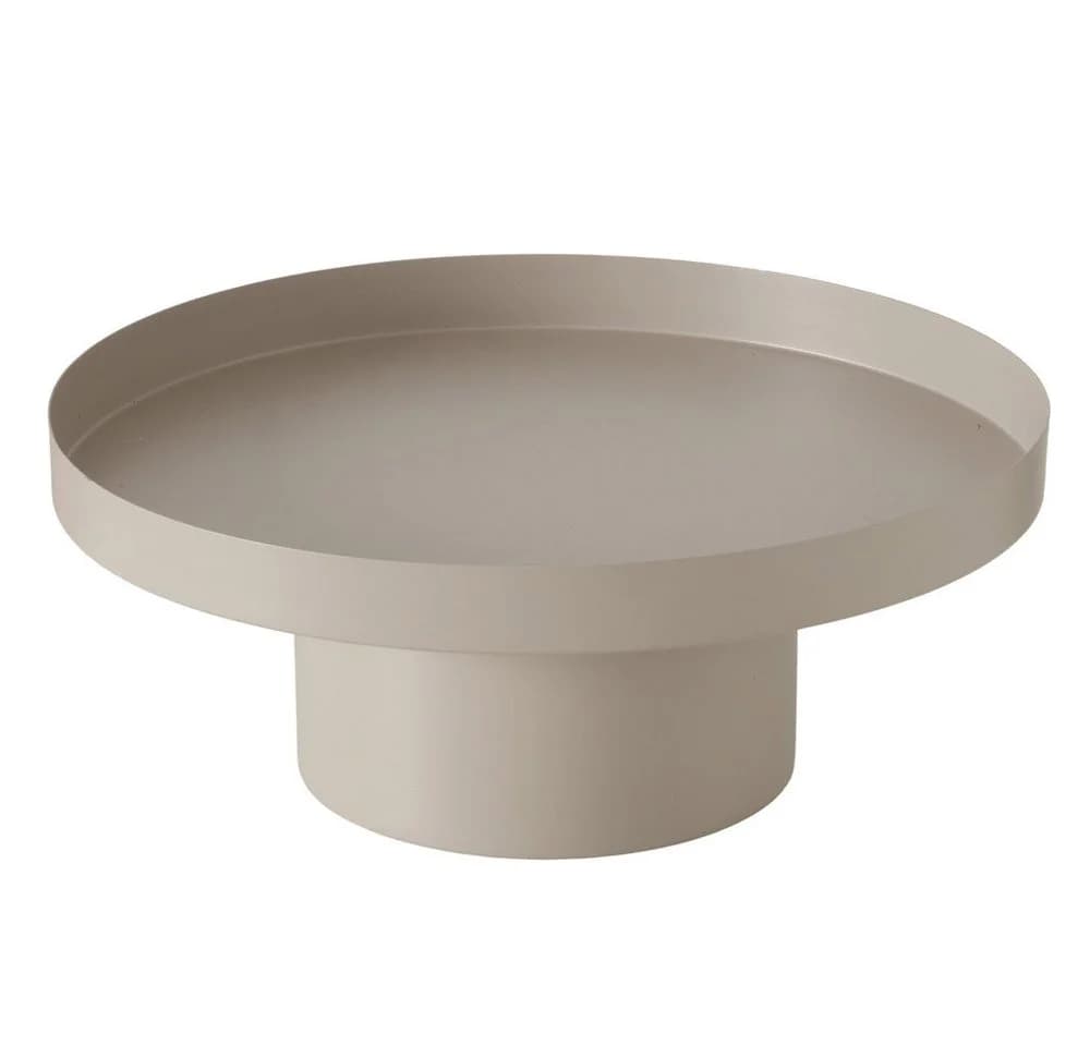 BOLTZE Dekotablett Hygge Beige Metall D35cm