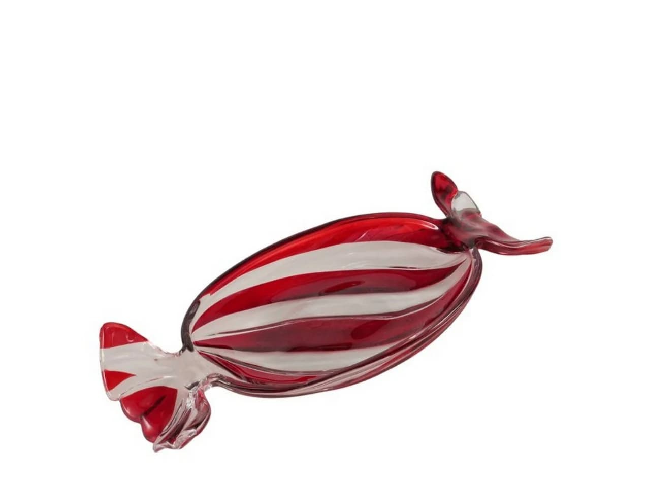 BOLTZE Schale Bonbonform Rot/Weiß Glas - Bild 2