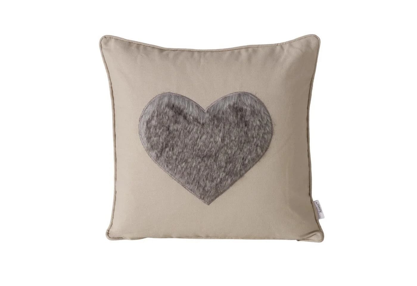 BOLTZE Dekokissen Herz grau 45x45cm Baumwolle - Bild 2