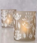 BOLTZE GRUPPE Windlicht FARAH Beige Weiß Glas Bild 1
