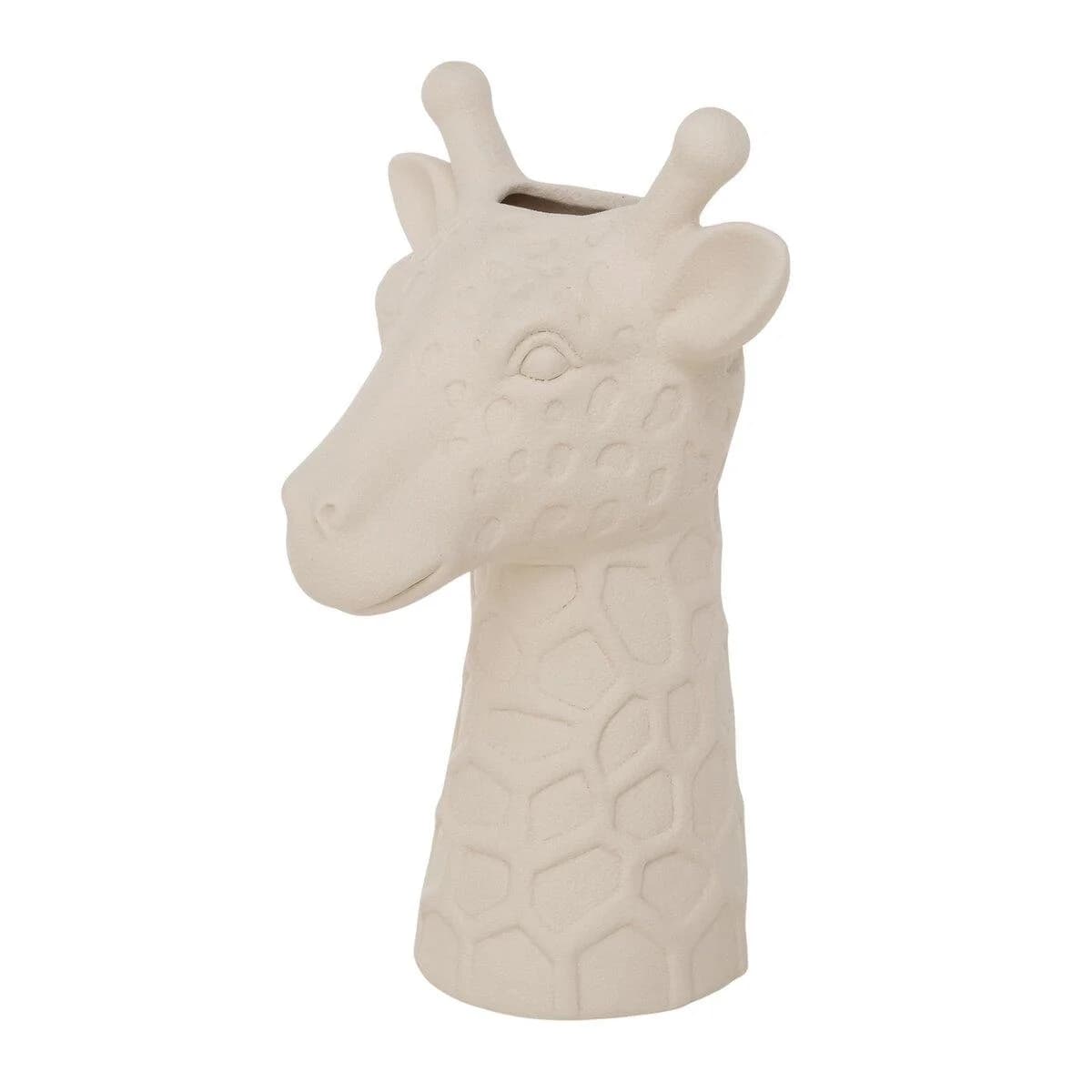 Vase GIRAFFE Beige Steingut Dekoration