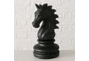 BOLTZE Dekofigur Schachfigur Springer Schwarz Bild 1