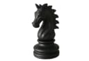 BOLTZE Dekofigur Schachfigur Springer Schwarz Bild 2