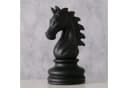 BOLTZE Dekofigur Schachfigur Springer Schwarz Bild 4