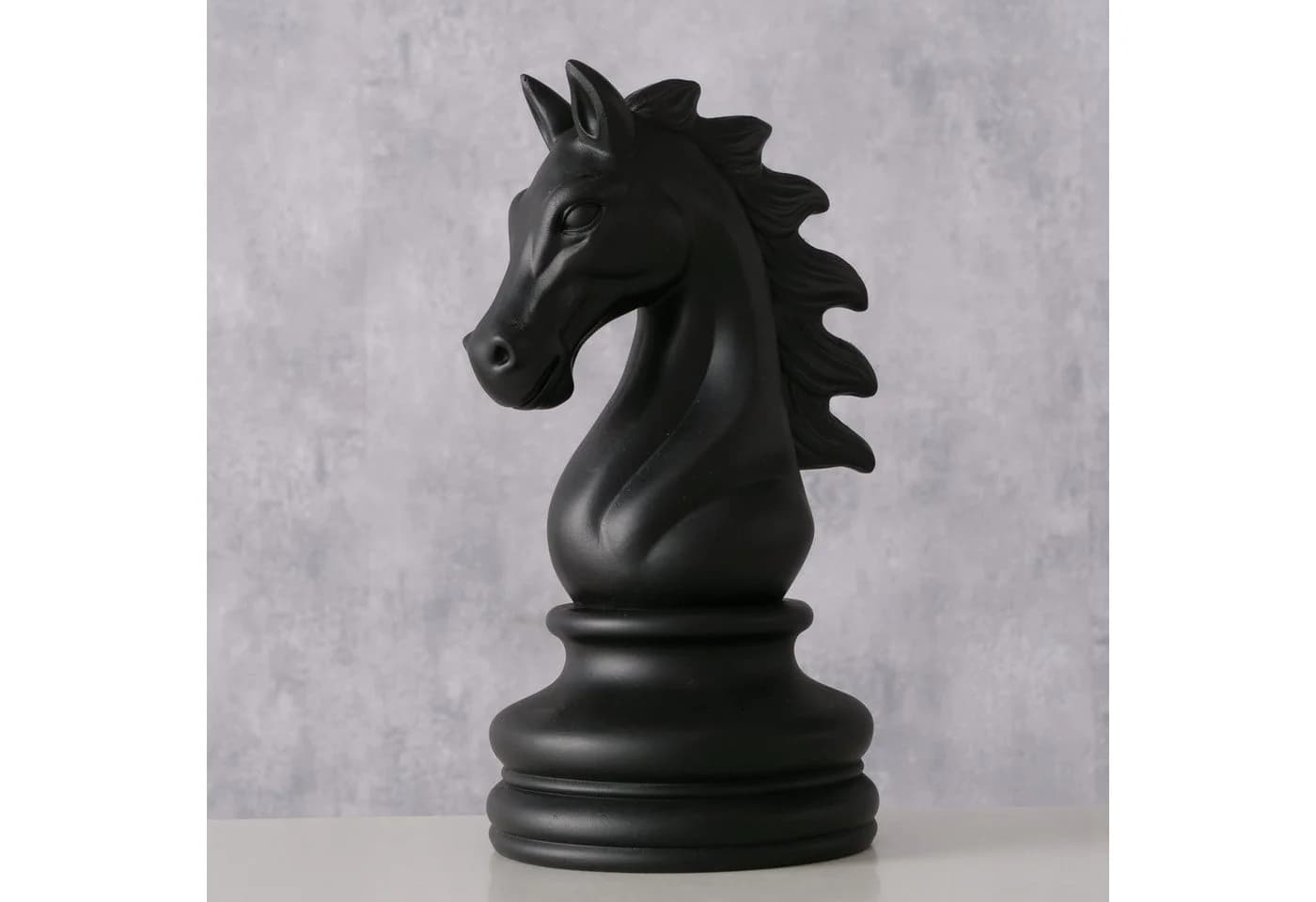 BOLTZE Dekofigur Schachfigur Springer Schwarz - Bild 4