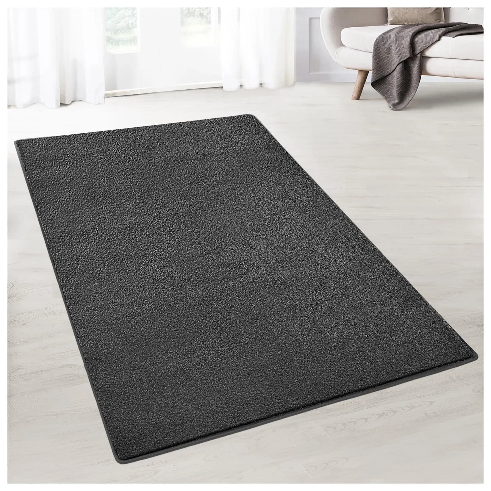 karathomeliving Teppich-Läufer auf Maß Dynasty Anthrazit Velours