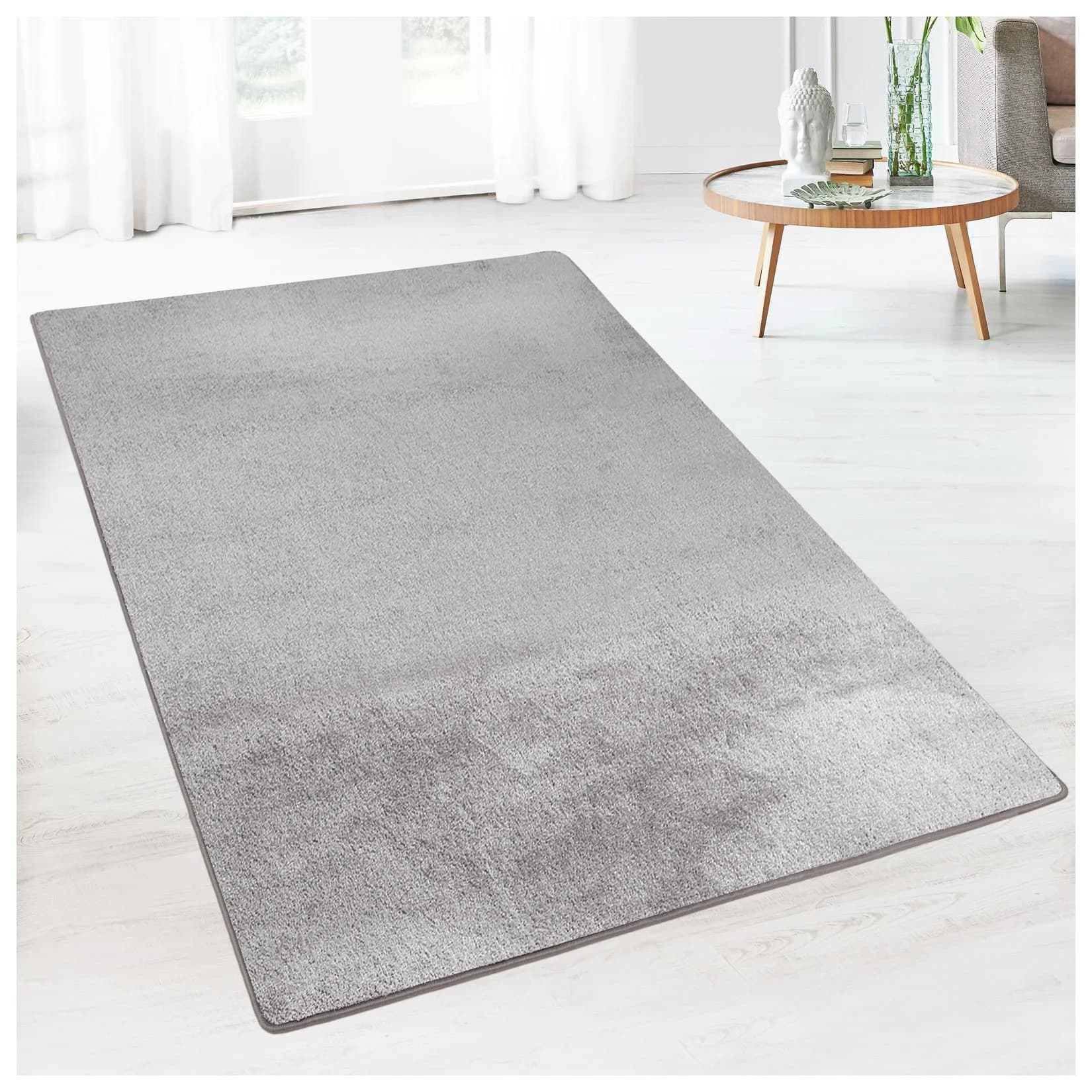 Karat Teppich Sundae Silber 73 Velours
