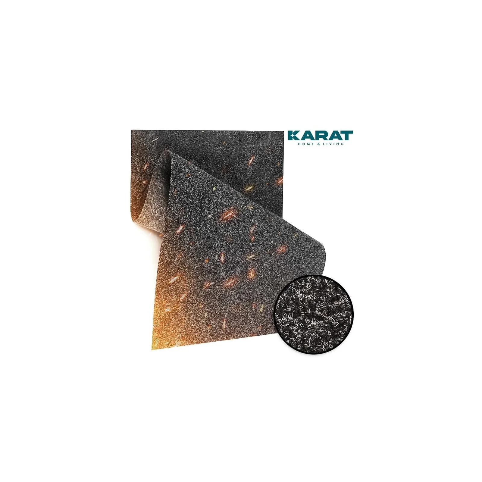Karat homeliving BBQ-Matte Dalton Grillschutzmatte Feuerfest Schwarz