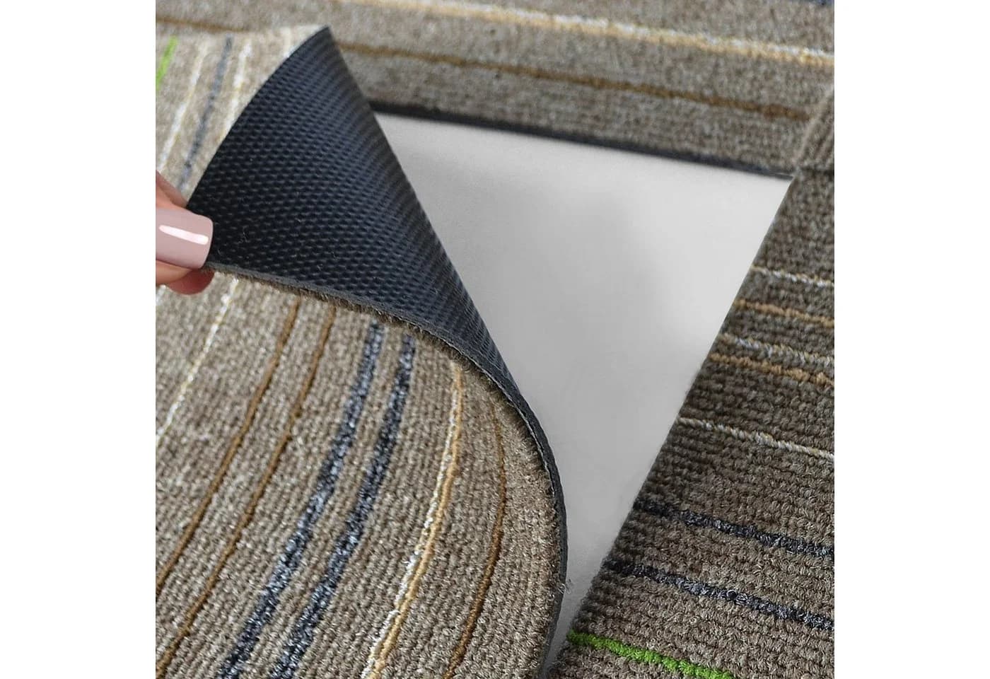 casa pura Teppichfliese Warsaw Beige Selbstliegend 50x50 cm - Bild 5