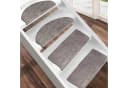 Floordirekt Stufenmatte Sundae 1A Velours Treppenschutz Halbrund Bild 1