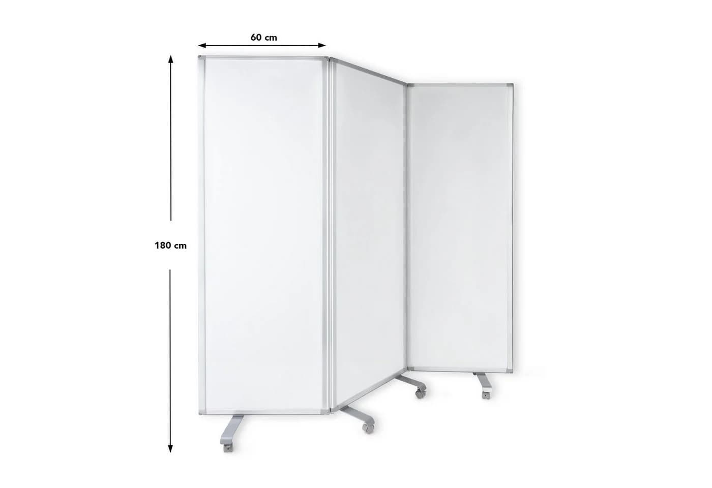 Karat Mobiles Whiteboard mit Rollen, Magnetisch, Aluminiumrahmen, Weiß - Bild 4