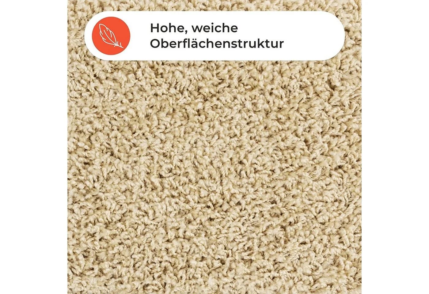 Karat Bettvorleger Barcelona Shaggy Beige Polypropylen - Bild 4